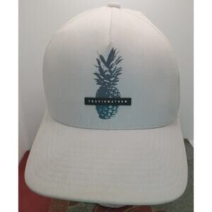 Travis Mathew White Men's Barefoot Bob Cap Pineapple 110 Flexfit Tech Snapback